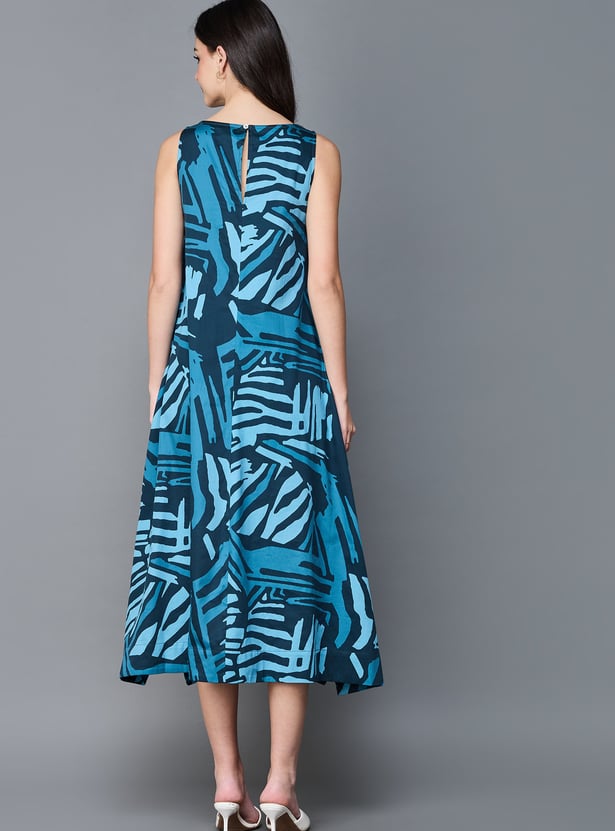 AND Abstract Print A-Line Dress