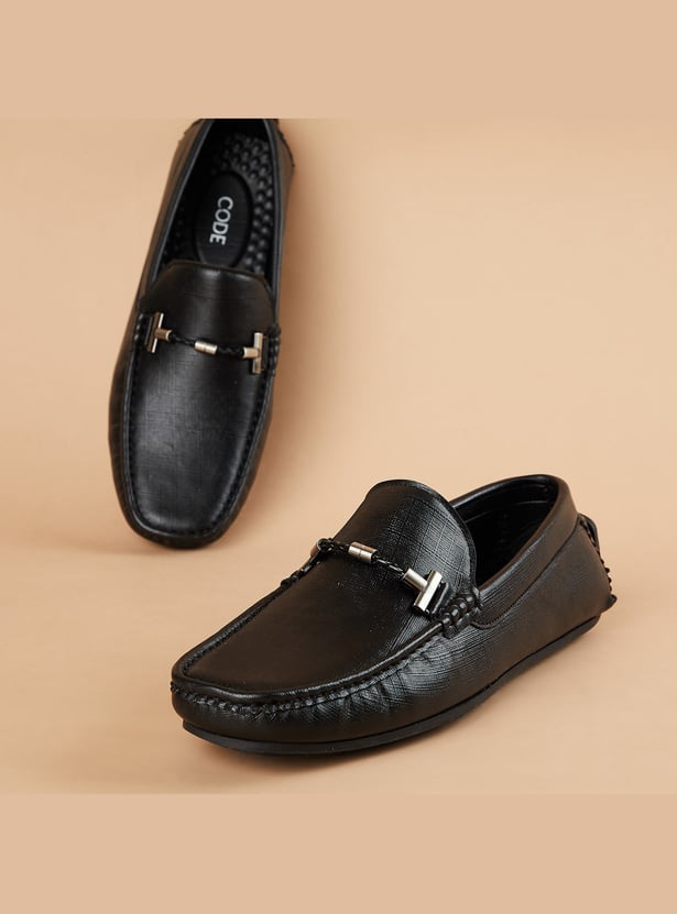 CODE Metal Accent Loafers