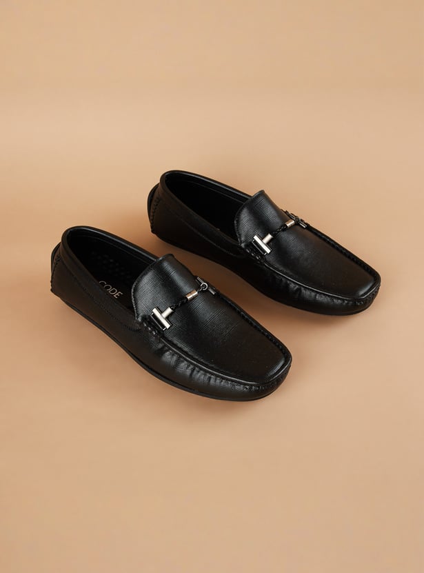 CODE Metal Accent Loafers