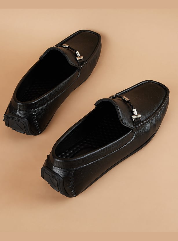 CODE Metal Accent Loafers
