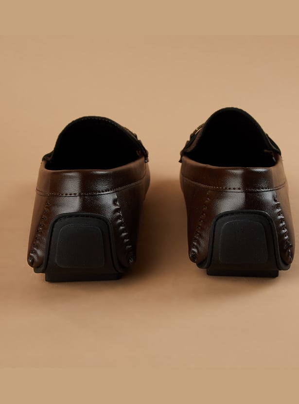 CODE Textured Horsebit Loafers