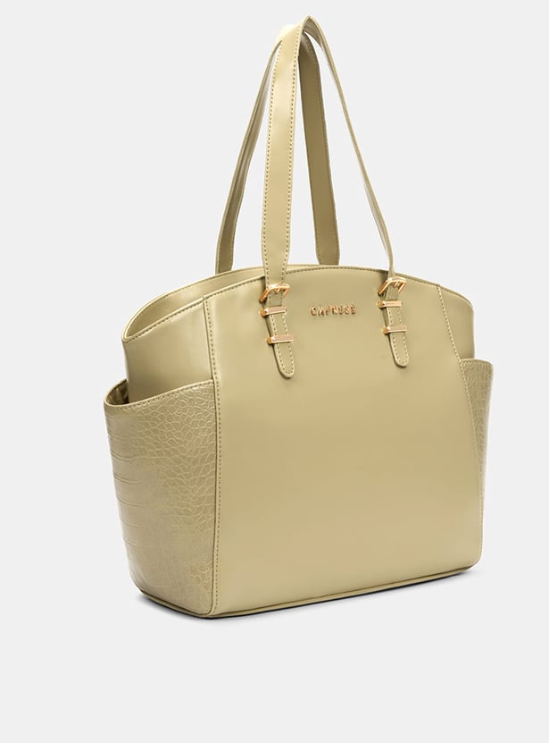 CAPRESE Croc-Textured Shoulder Bag