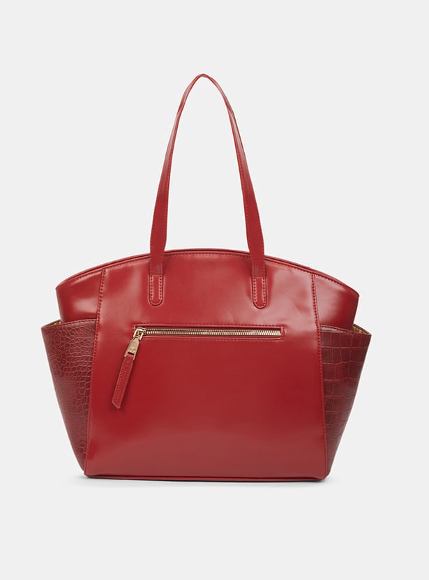 CAPRESE Croc-Textured Shoulder Bag