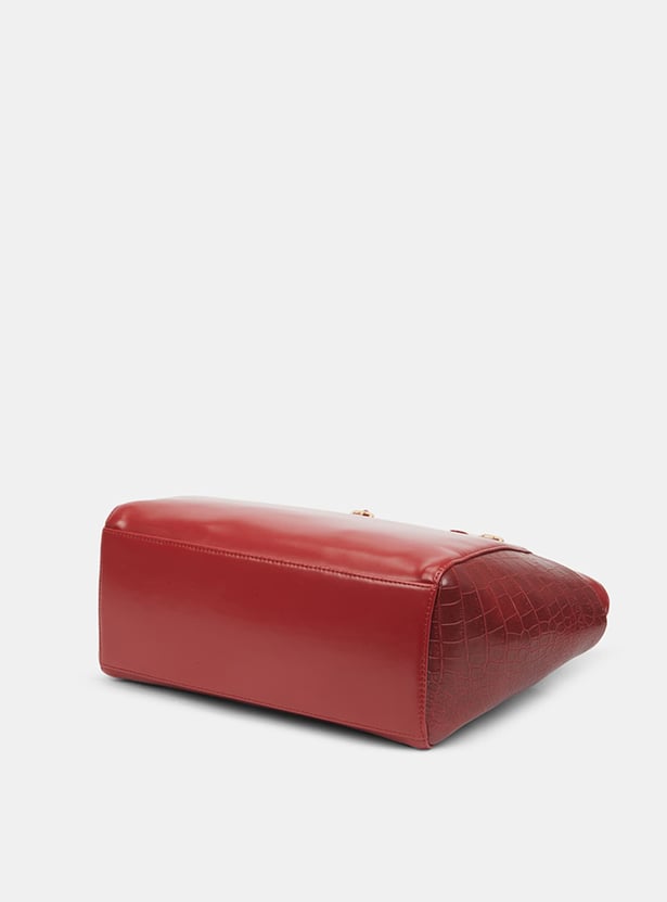 CAPRESE Croc-Textured Shoulder Bag