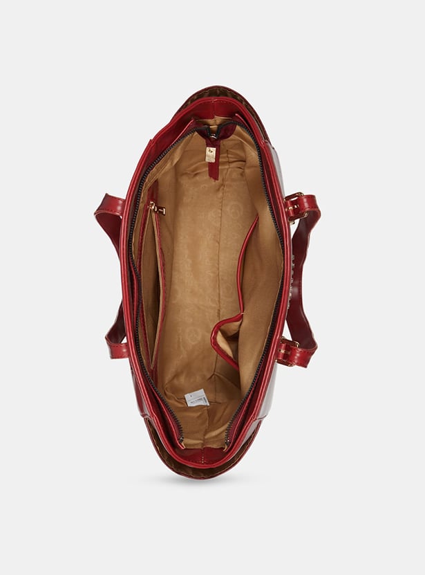 CAPRESE Croc-Textured Shoulder Bag
