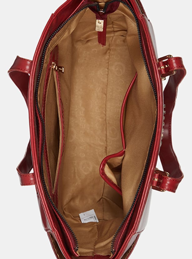 CAPRESE Croc-Textured Shoulder Bag