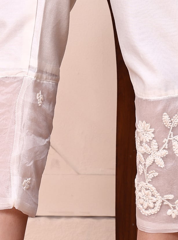 W Embroidered Straight Pant