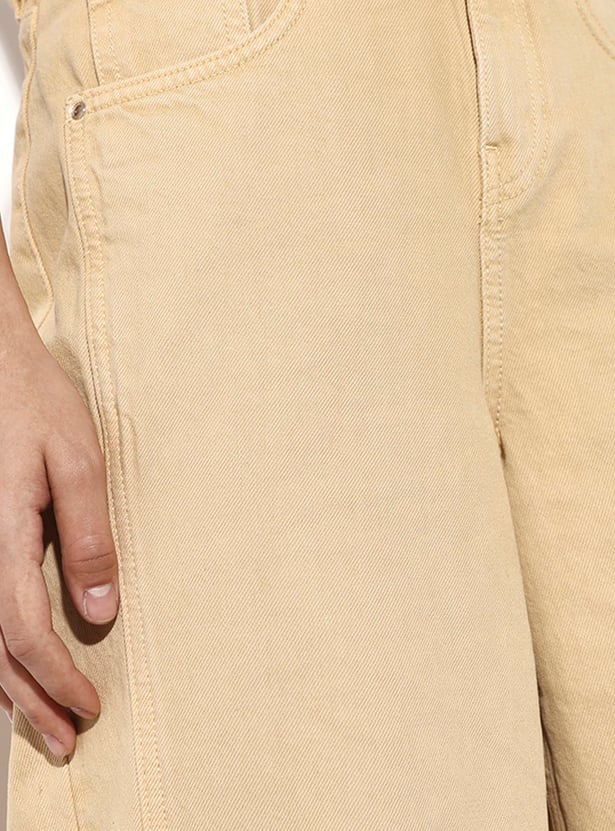 ONLY Solid High-Waist Full Length Flared Jeans