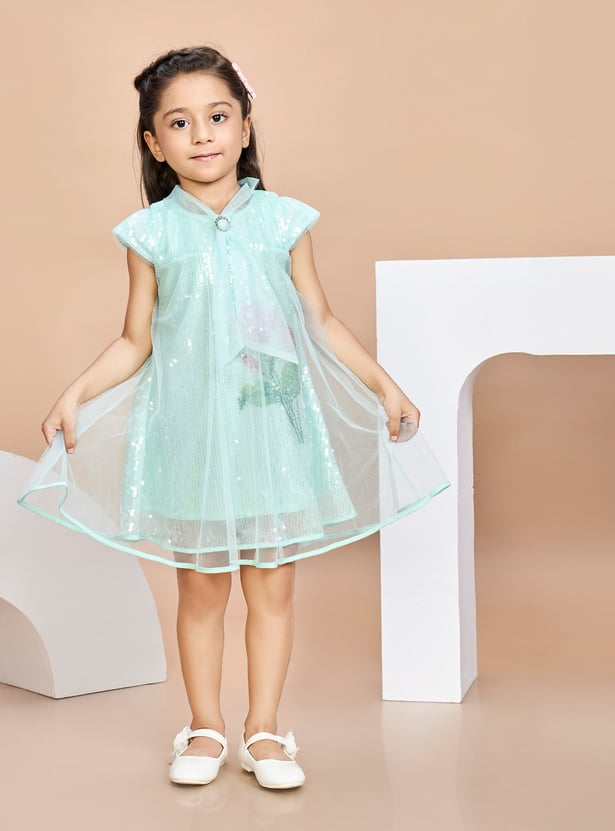 PEPPERMINT Girls Sequined A-Line Dress