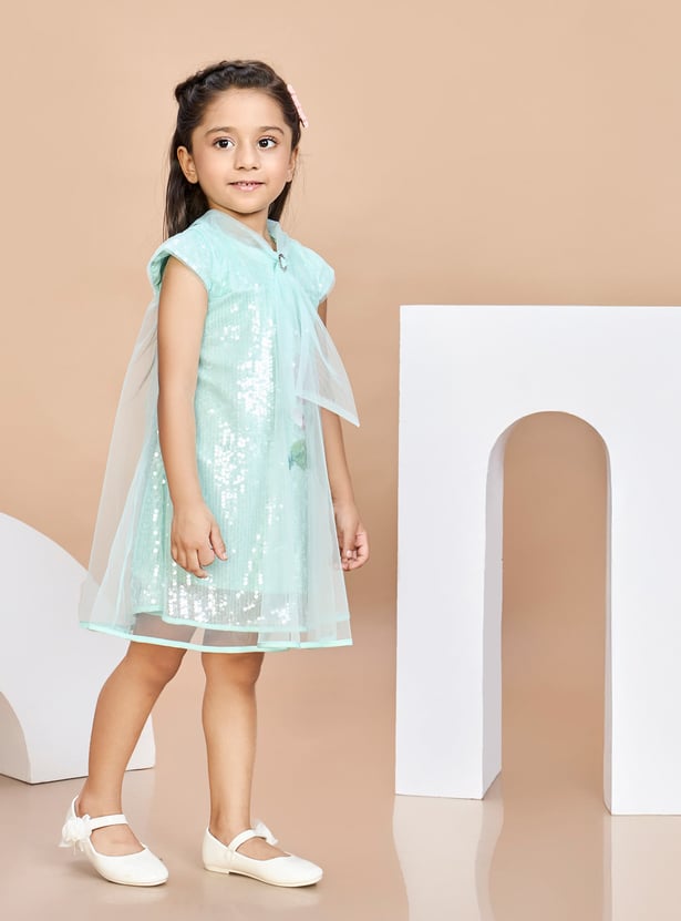 PEPPERMINT Girls Sequined A-Line Dress