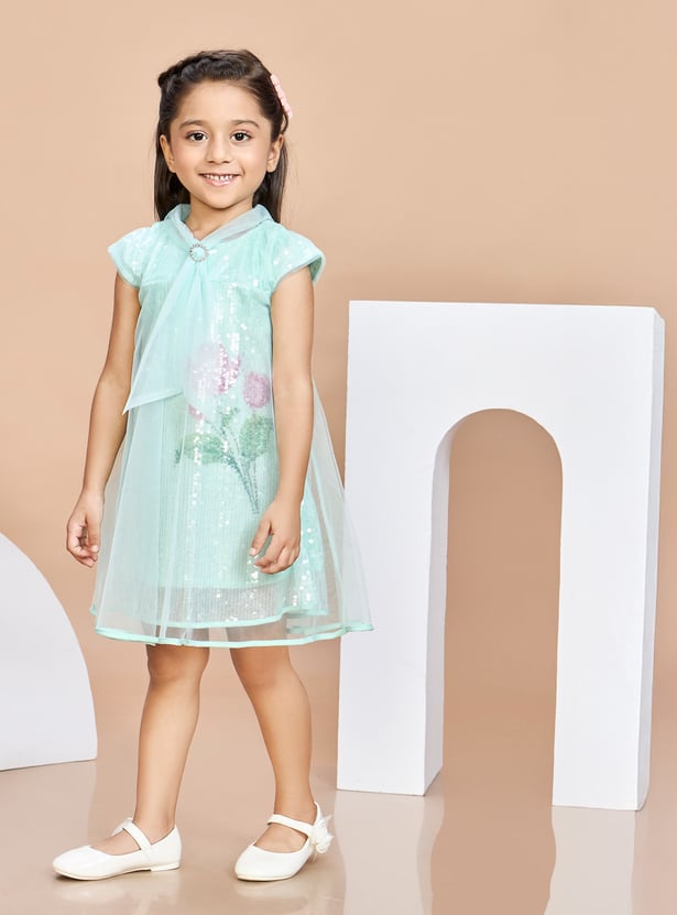 PEPPERMINT Girls Sequined A-Line Dress