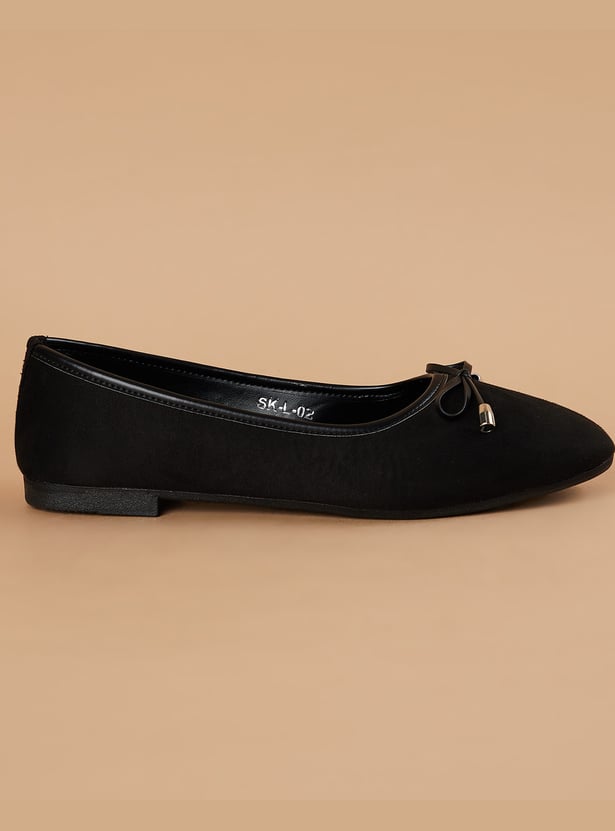 GINGER Bow-Detailed Ballerinas