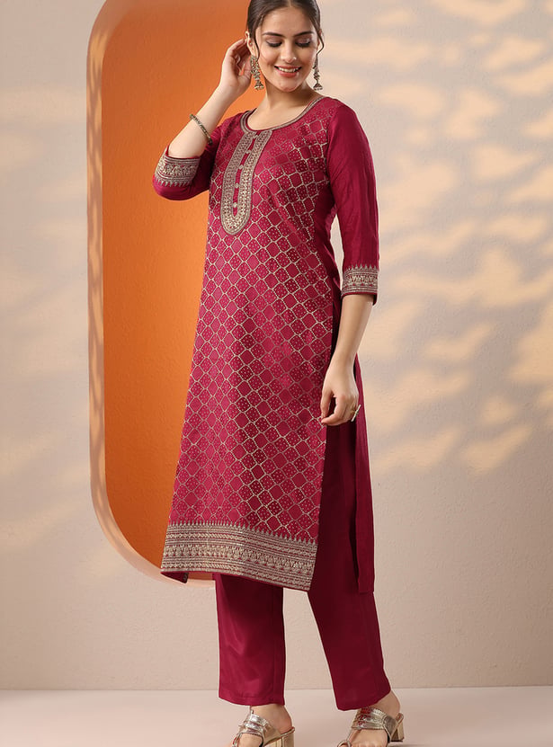 LIBAS Printed Straight Kurta Set