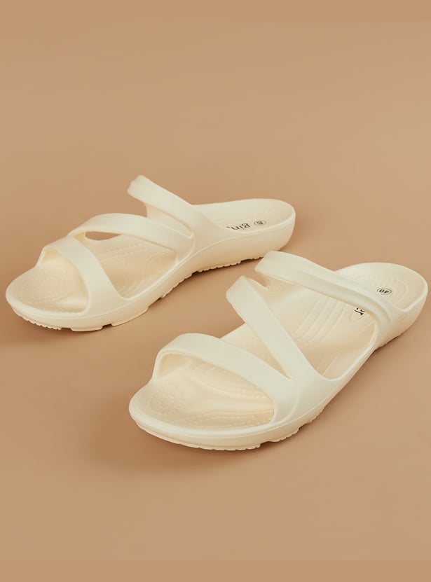 GINGER Textured Strappy Sliders