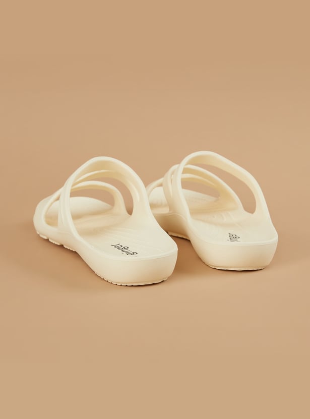 GINGER Textured Strappy Sliders