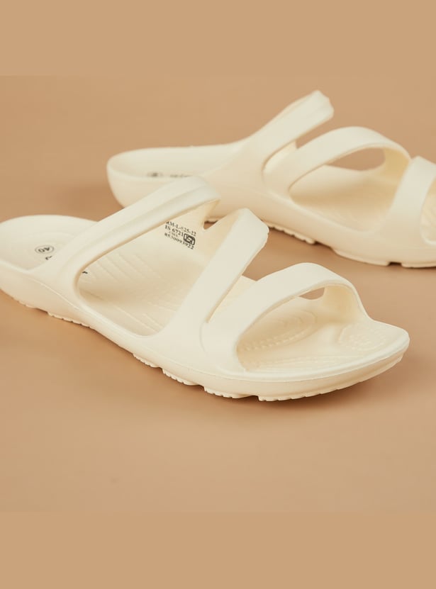 GINGER Textured Strappy Sliders