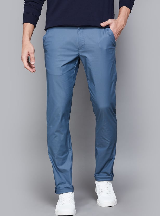 BLACKBERRYS CASUAL Solid Super Slim Trousers