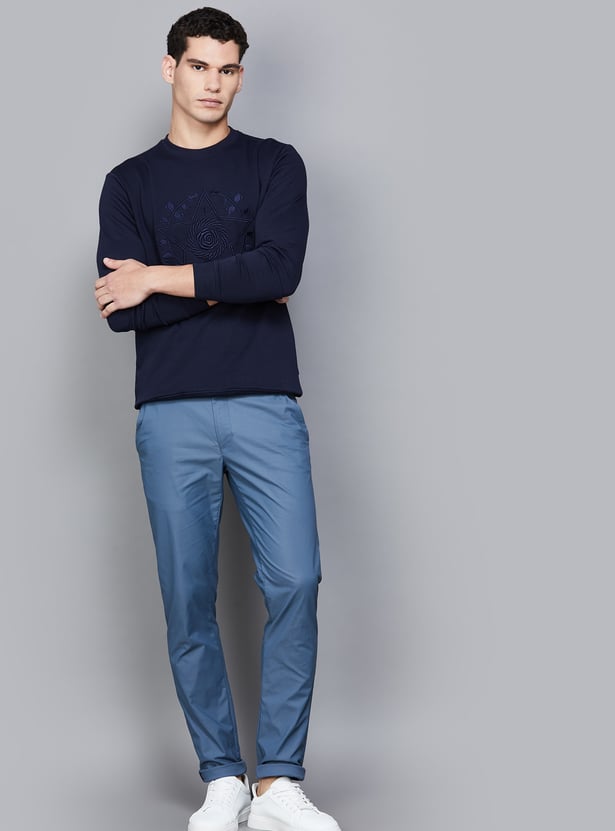 BLACKBERRYS CASUAL Solid Super Slim Trousers