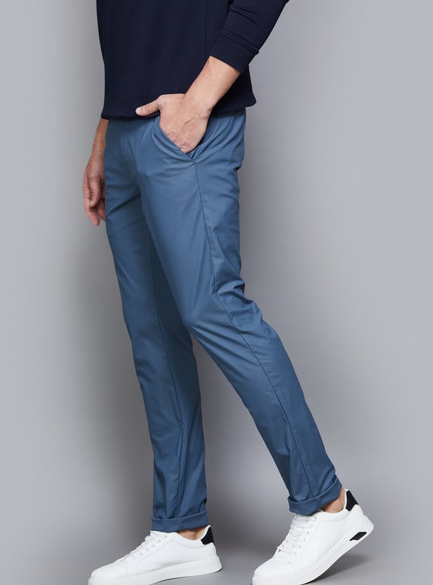 BLACKBERRYS CASUAL Solid Super Slim Trousers