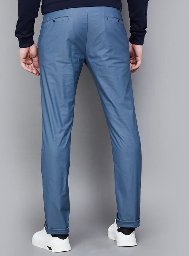 BLACKBERRYS CASUAL Solid Super Slim Trousers