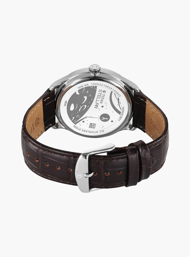 TITAN Stellar 3 Analog Watch with Leather Strap - 10050SL01