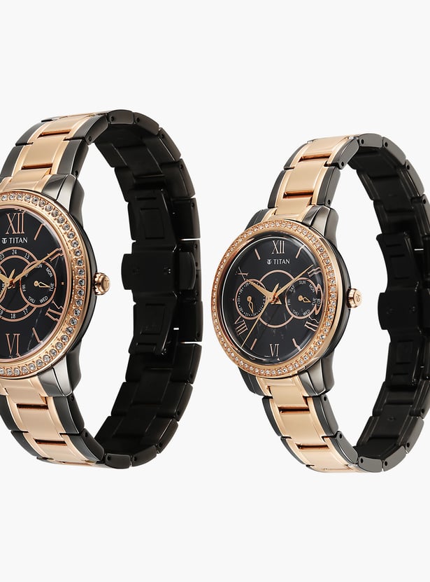 TITAN Royale Bandhan Couple Multifunction Watch Set - 100022778KM01