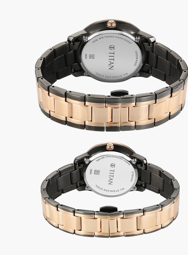 TITAN Royale Bandhan Couple Multifunction Watch Set - 100022778KM01