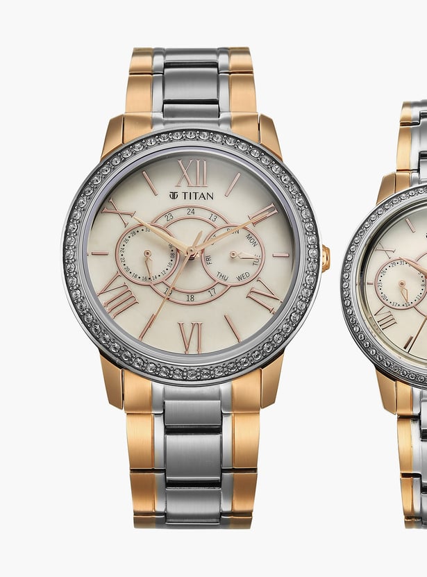 TITAN Royale Bandhan Couple Multifunction Watch Set - 100022778KM02