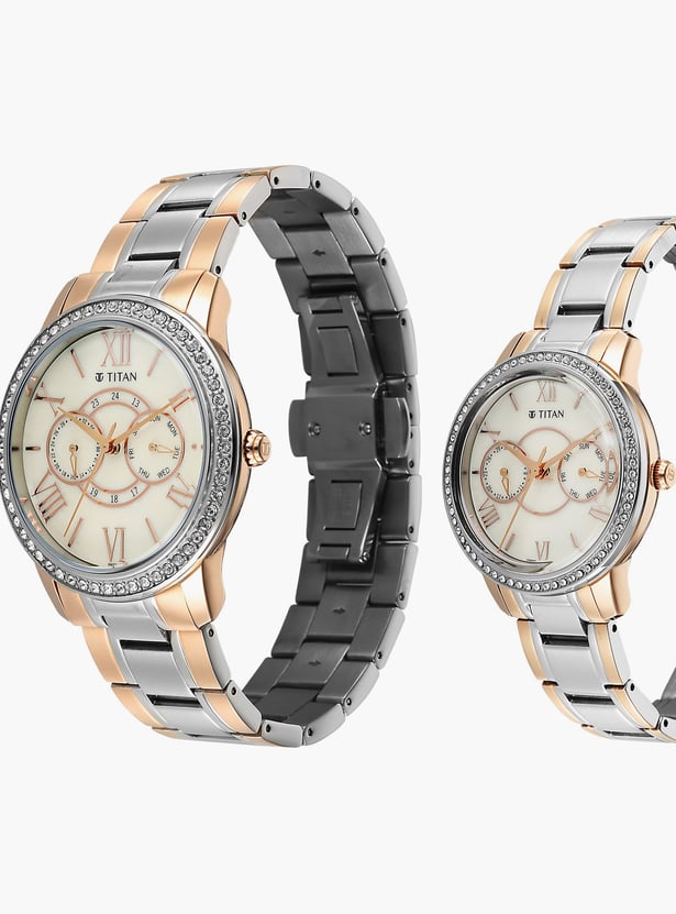TITAN Royale Bandhan Couple Multifunction Watch Set - 100022778KM02