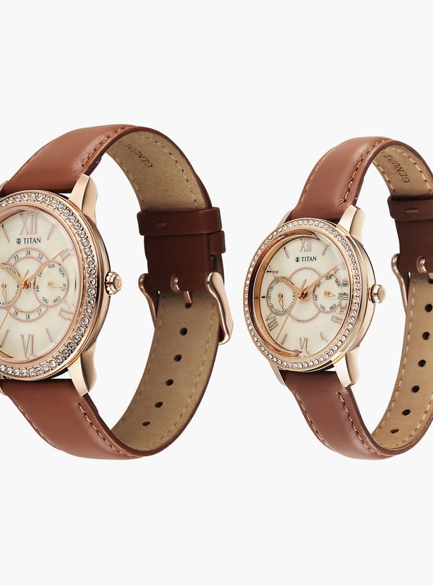 TITAN Royale Bandhan Couple Multifunction Watch Set - 100022778WL01