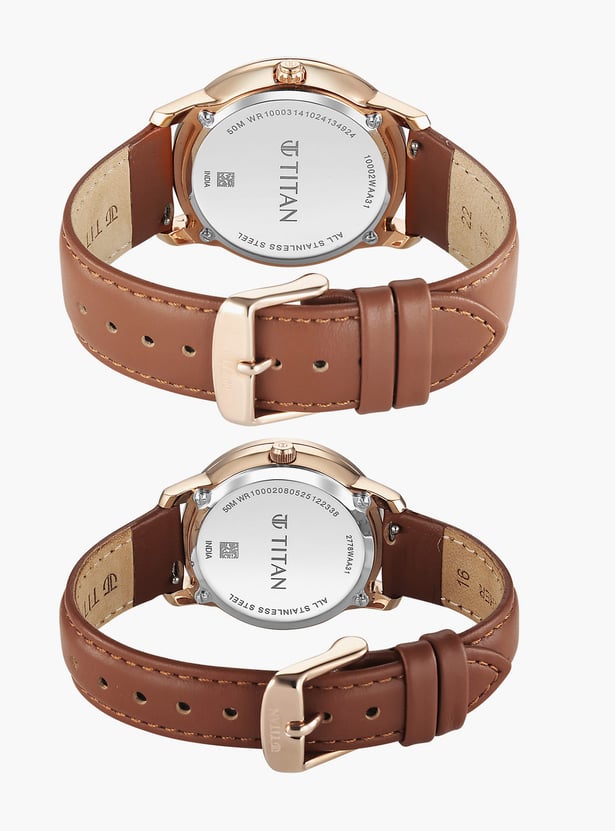 TITAN Royale Bandhan Couple Multifunction Watch Set - 100022778WL01