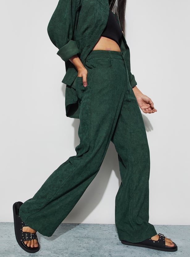GINGER Corduroy Wide Leg Trousers
