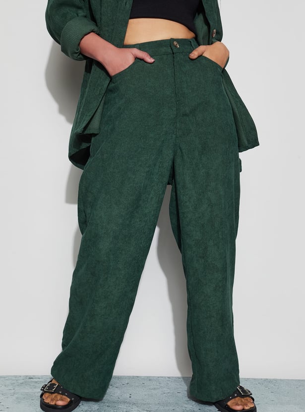 GINGER Corduroy Wide Leg Trousers