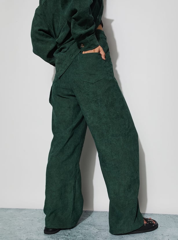 GINGER Corduroy Wide Leg Trousers