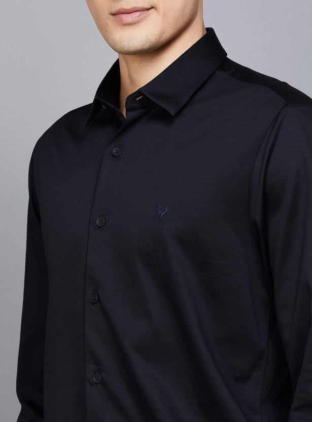 ALLEN SOLLY Solid Comfy Slim Fit Shirt