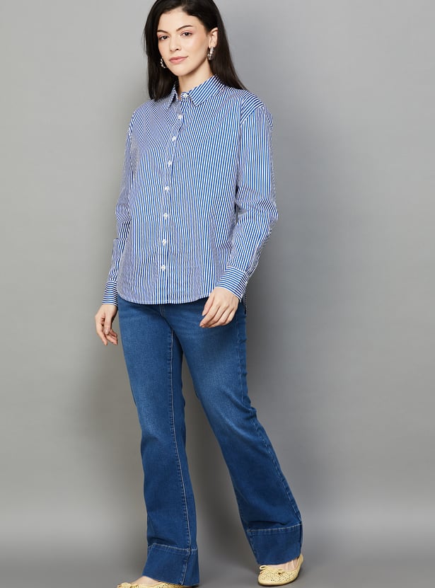 ONLY Solid Flared Jeans