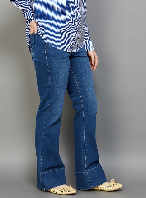 ONLY Solid Flared Jeans