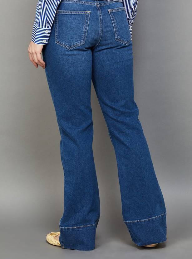 ONLY Solid Flared Jeans