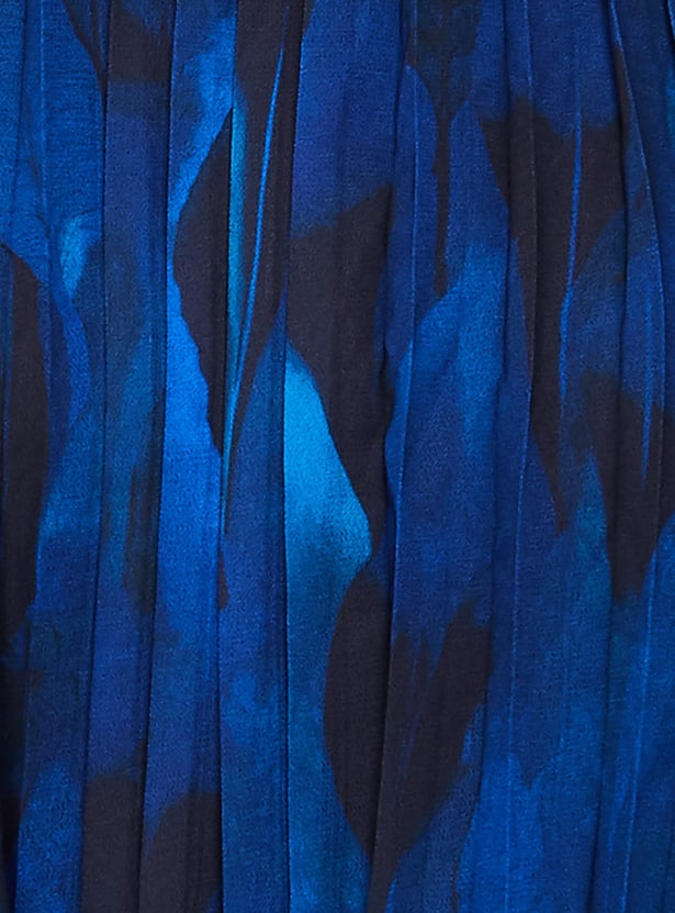 AND Printed Pleated A-line Dress