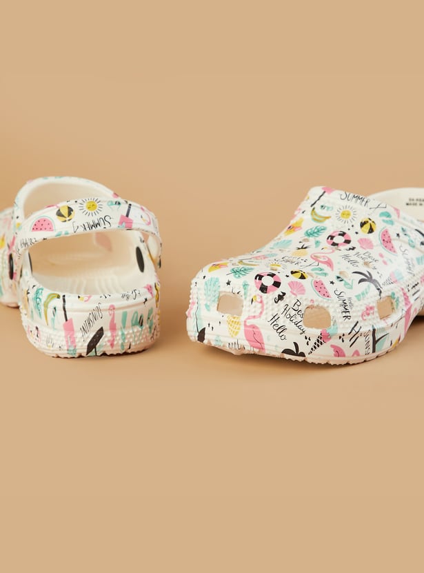 FAME FOREVER Printed Clogs