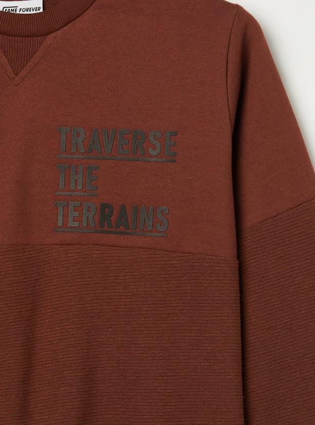 FAME FOREVER Boys Knitted Sweatshirt
