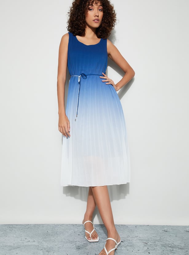 CODE Ombre Pleated Midi Dress
