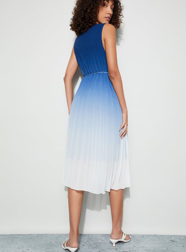 CODE Ombre Pleated Midi Dress