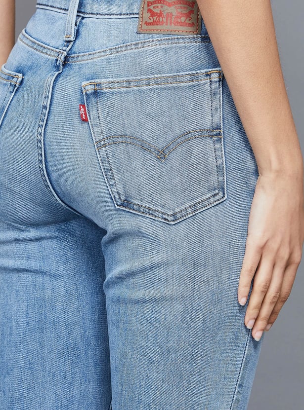 LEVI'S Washed High Rise Skinny Fit Jeans