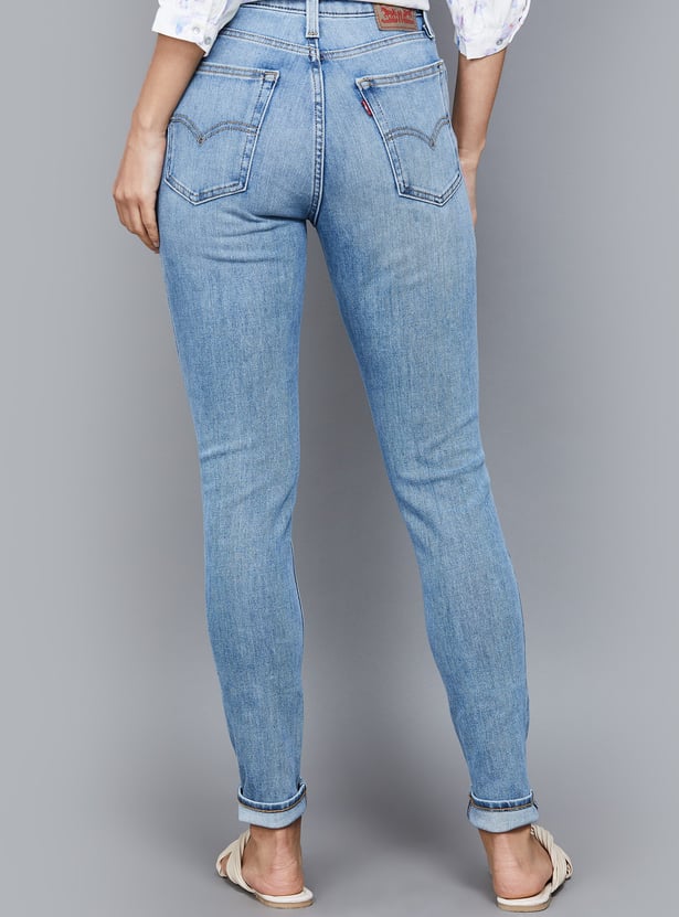 LEVI'S Washed High Rise Skinny Fit Jeans