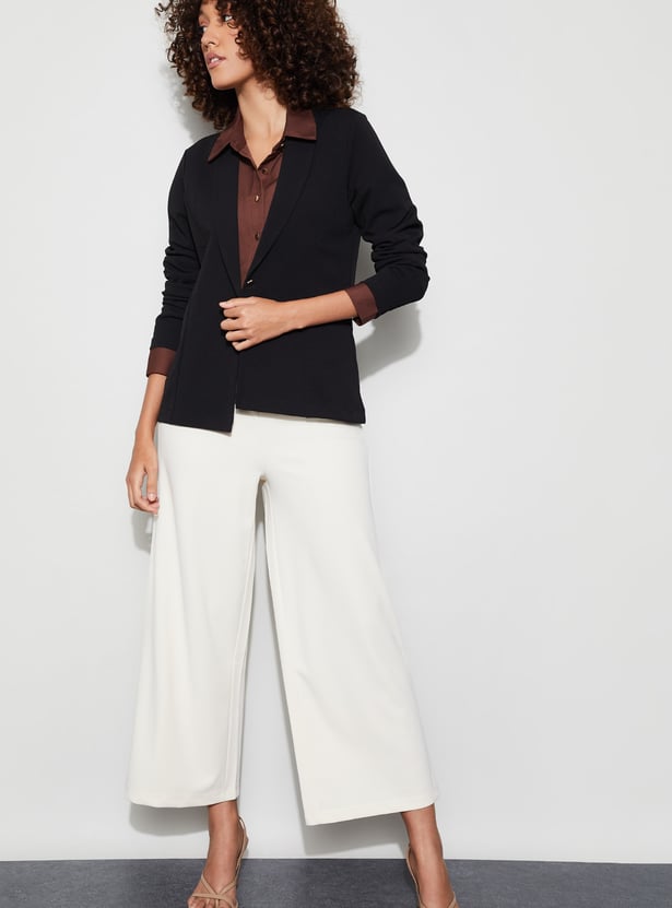 CODE Solid Single Breasted Blazer