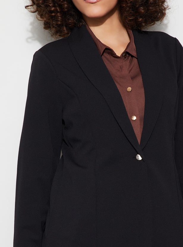 CODE Solid Single Breasted Blazer