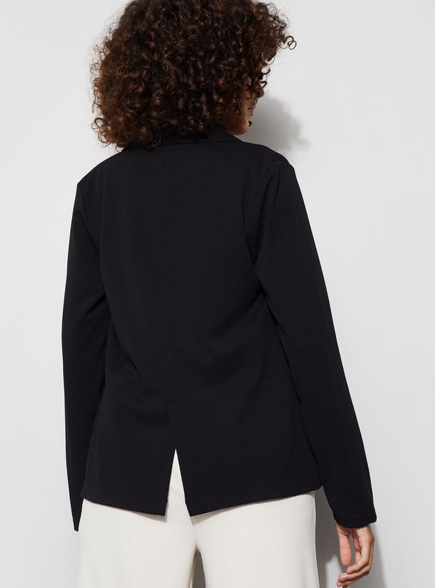 CODE Solid Single Breasted Blazer