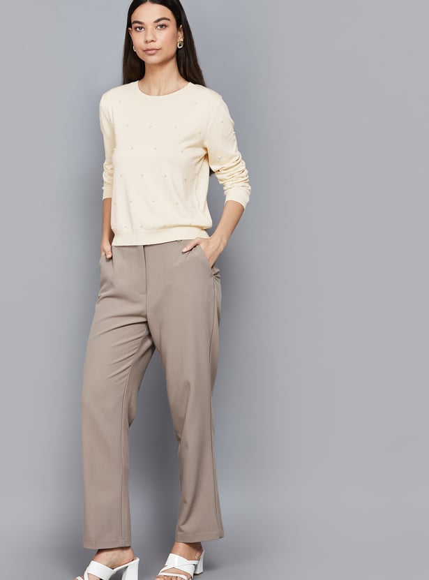 VERO MODA Embellished Knit Top