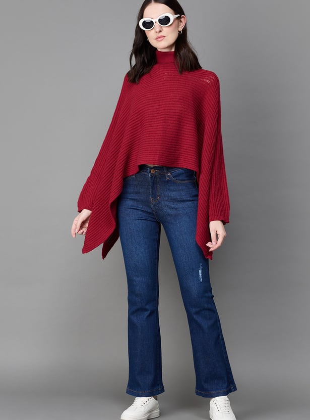 XPOSE Distressed High Rise Flared Jeans